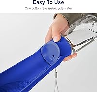 Vista 2 de WePet Botella de agua plegable portátil para perros, dispensador de agua para cachorros con alimentador para beber, 12 onzas, resistente a altas