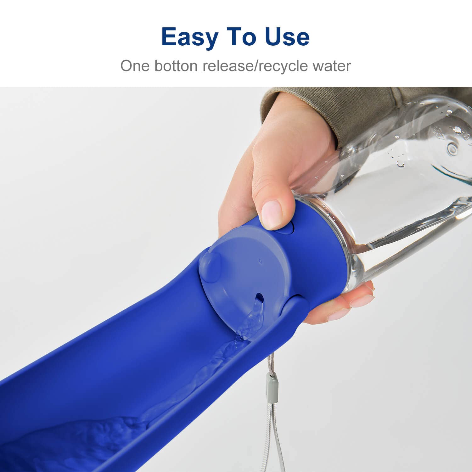 WePet Foldable Portable Dog Water Bottle Puppy Water Dispenser with Drinking Feeder, 12 OZ, High-Temperature Resistant Leak Proof for Pets Outdoor Walking, Hiking, Travel, Food Grade Plastic BPA Free