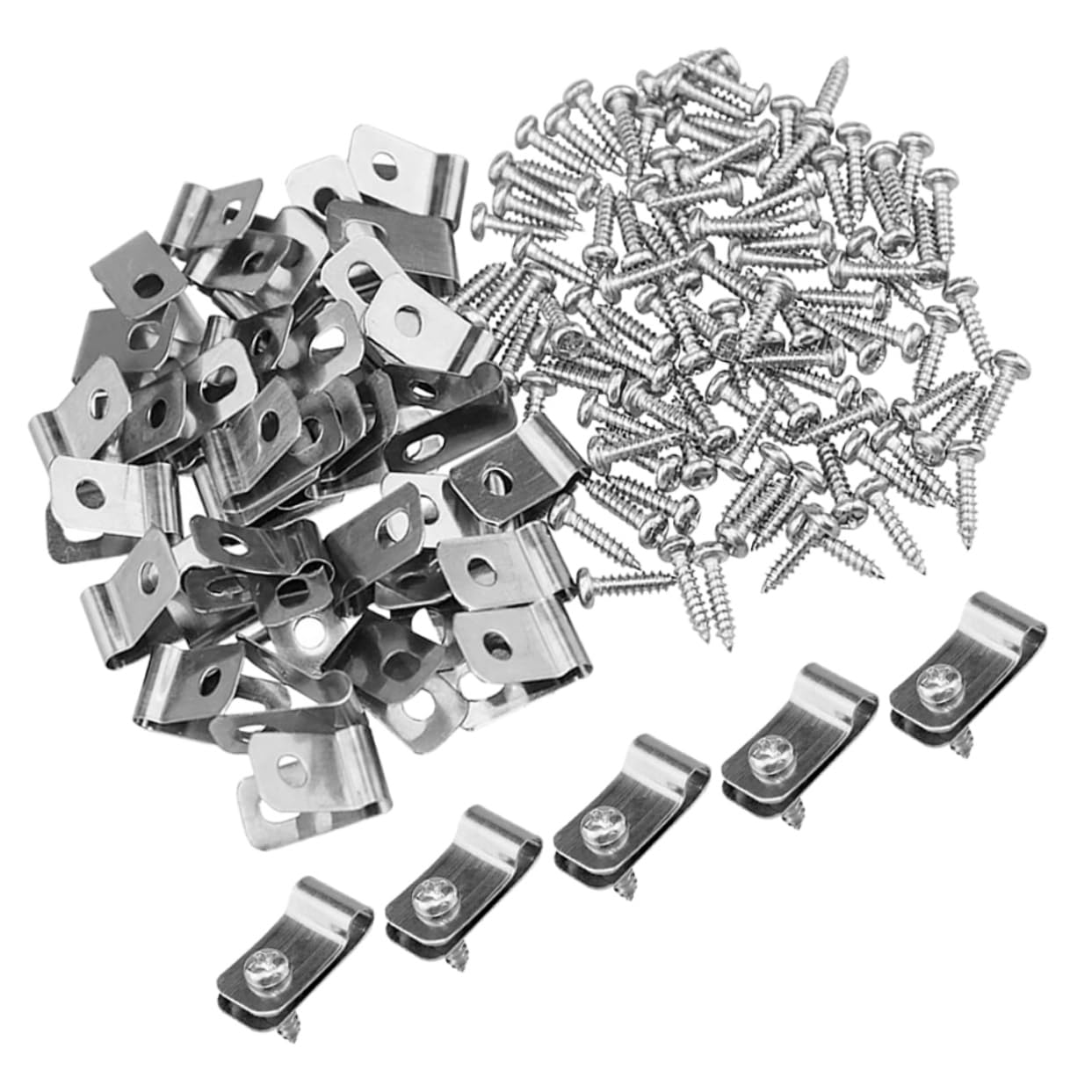 BESTonZON Clips Robustes en Aluminium Pinces Légères et Solide Lot de 100 pour Fil de Fer Clôture pour Clôtures pour Élevage et Cages d'animaux