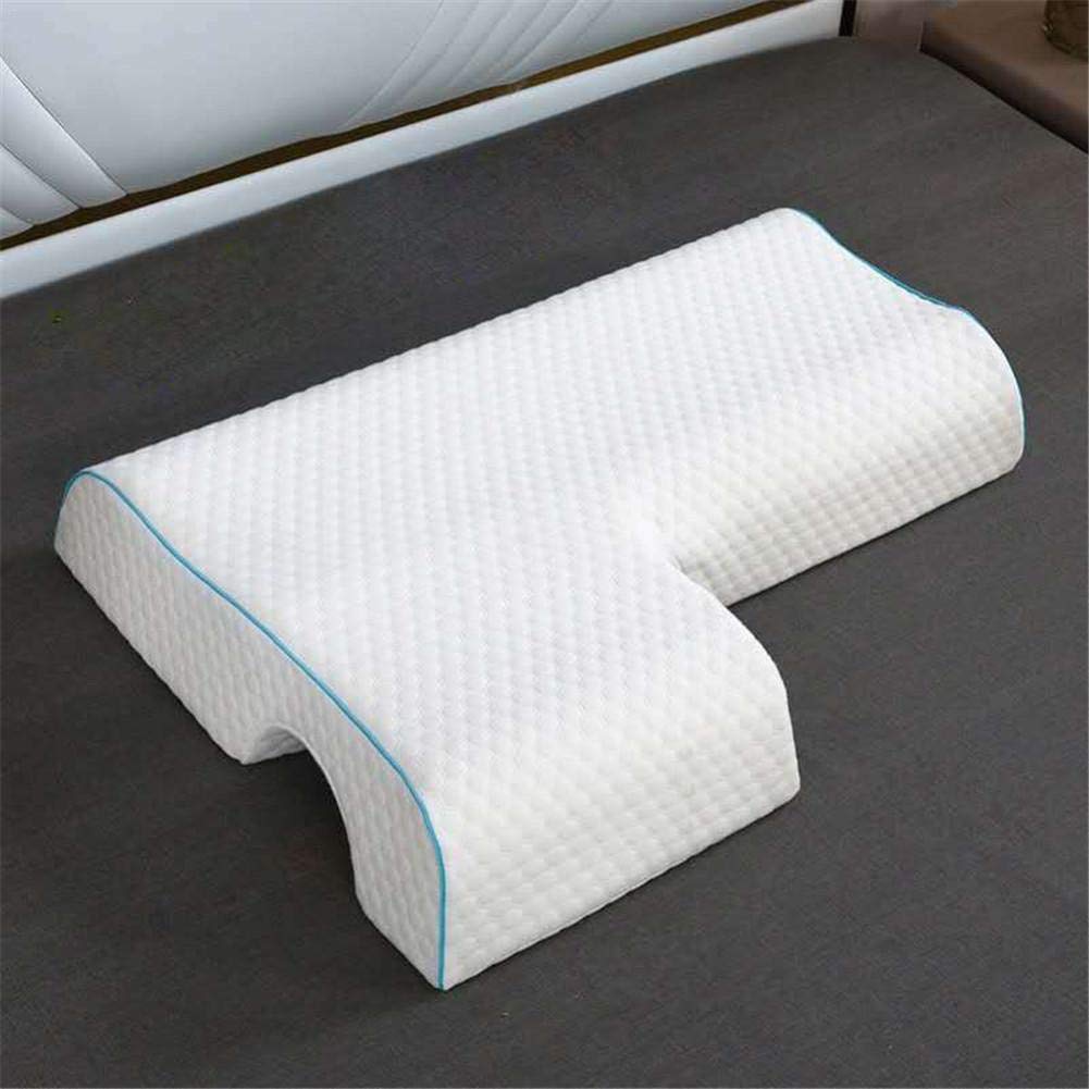 Oreiller Ergonomique Pour Couples - Mousse Mémoire, Soutien Lombaire Et Jambes, Gris Chiné