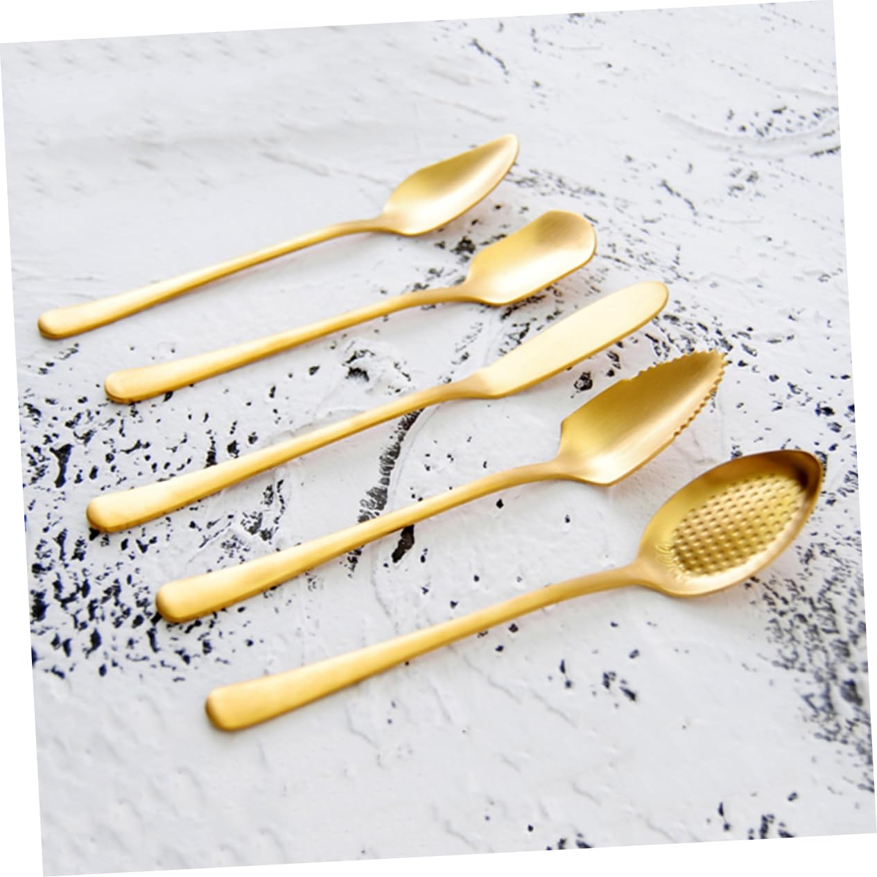 Alipis 18pièces Cuillères à Dessert Acier De Cuillères à Glace Outils De Cuisine Pour Fruits Et Desserts