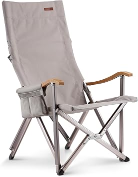 ICECO High Back Camping Chairs for Adults, Heavy Duty Folding Chair for Outside, Portable Outdoor Chairs with Storage Bag, Hold Up 600 LBS Backpack Camping Chair, Non-Adjustable