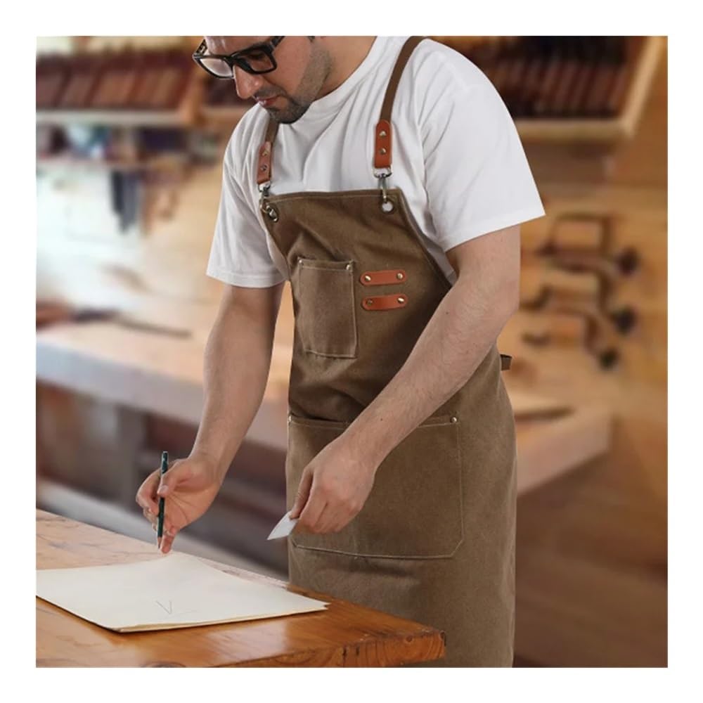 Grembiule in tela alla moda, per casa, cucina, giardinaggio, lavoro, cucina, ristorante, lavoro