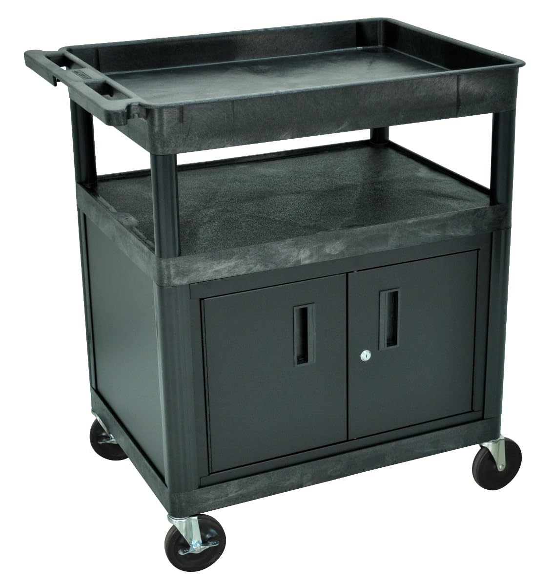 Amazon.com: LUXOR TC122C-B Large Tub Top and Flat Shelf Cart with