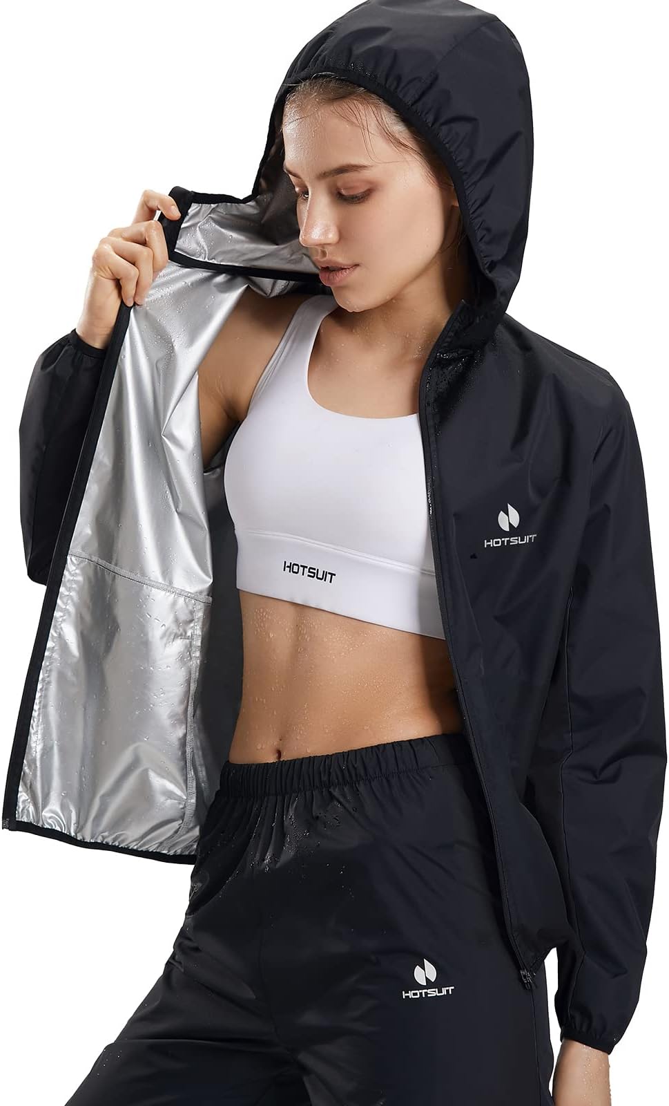 HOTSUIT Sauna suit for women with sweat jacket and sauna pant for weight loss sweat suits for slimming on Gym