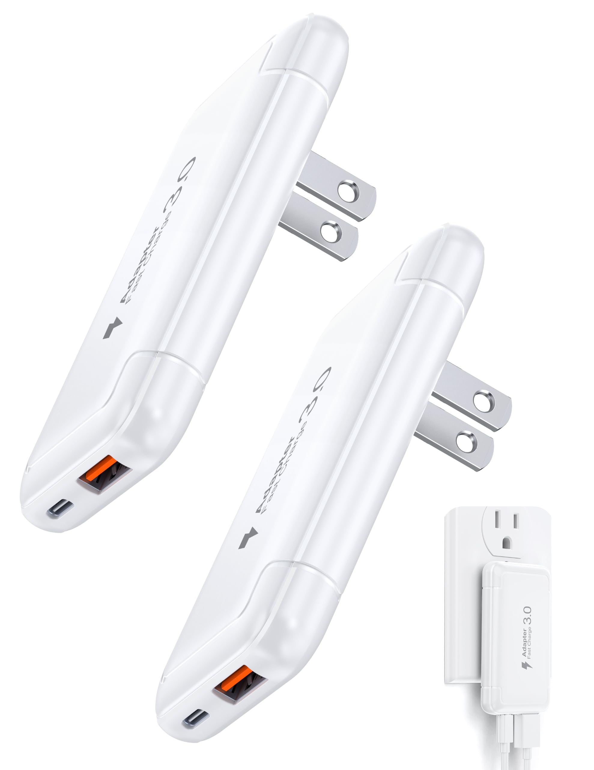 Qwinjwin 50W Flat Dual-Port (2-Pack)