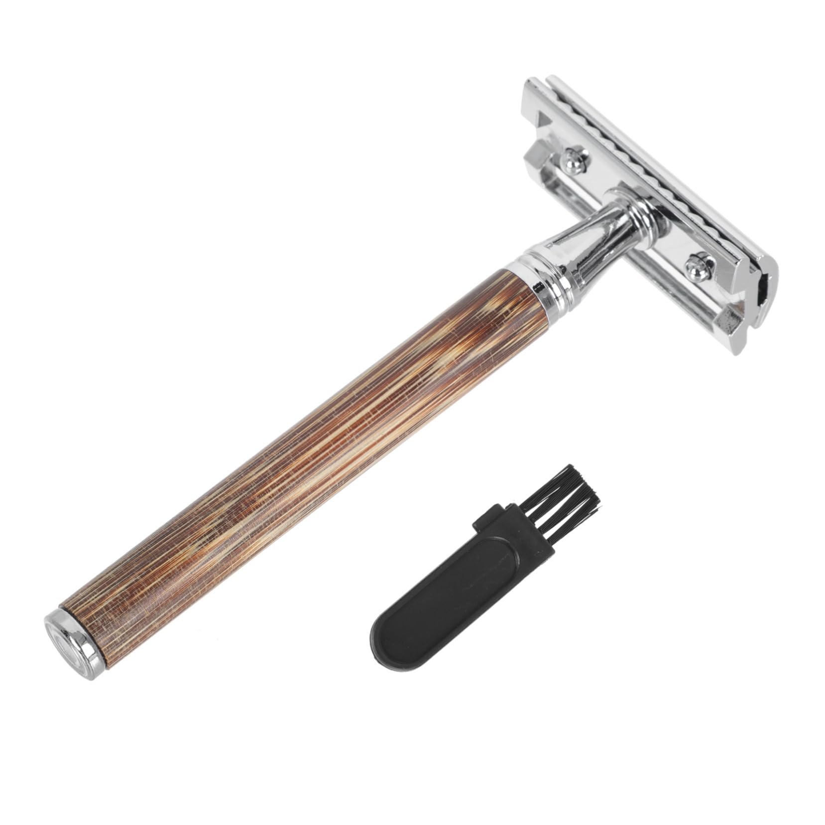 Ipetboom Vintage Razor Bamboo Handle Double-sided Safe Comfortable Shaving Men's Beard Trimmer Perfect Present