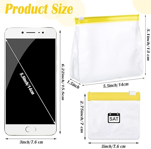 Miniatura 2 de 29 bolsas para píldoras con cremallera, juego de bolsas reutilizables para píldoras, bolsas de plástico transparente para píldoras, bolsas