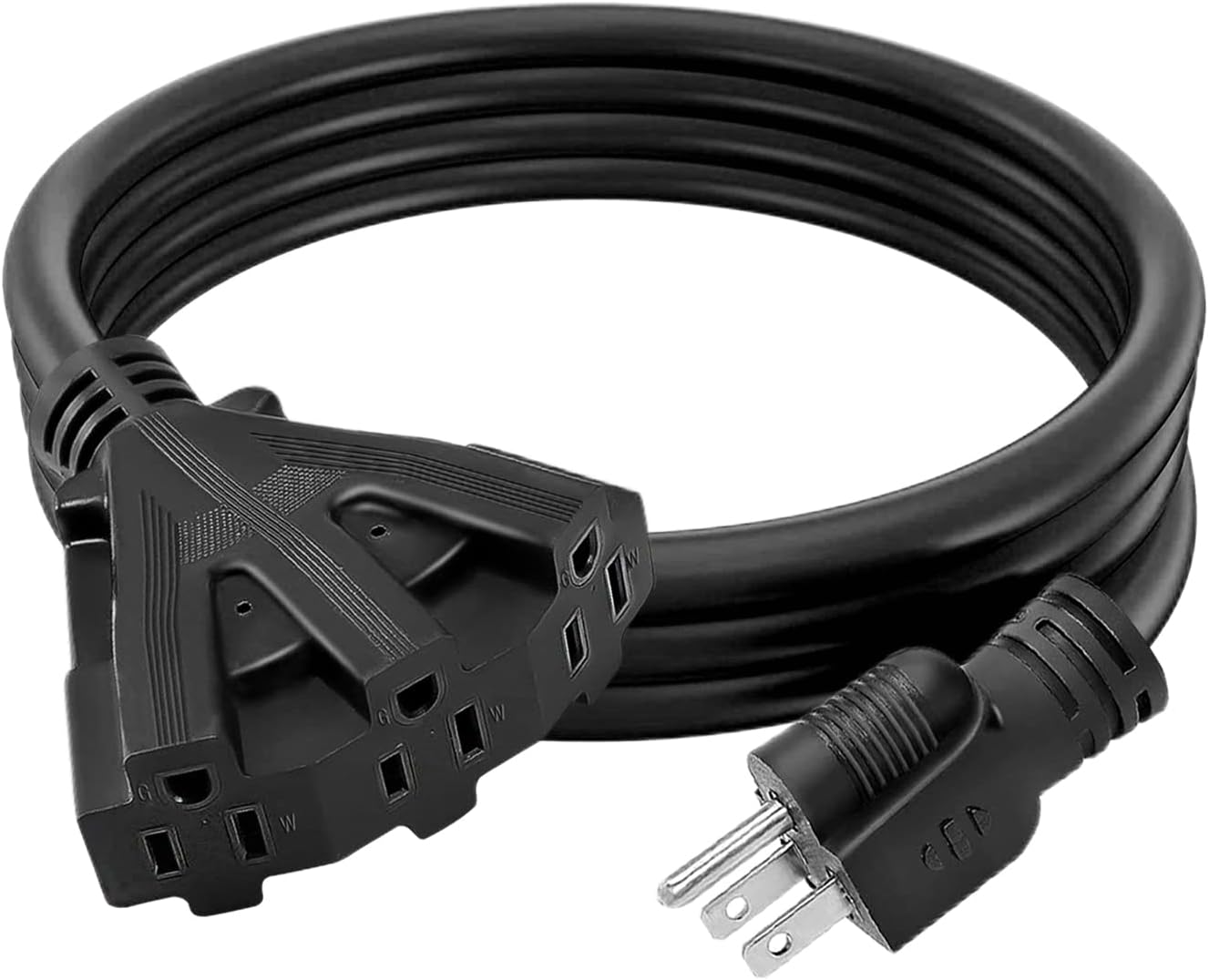 100 FT 12/3 Outdoor Extension Cord with Multi Outlets