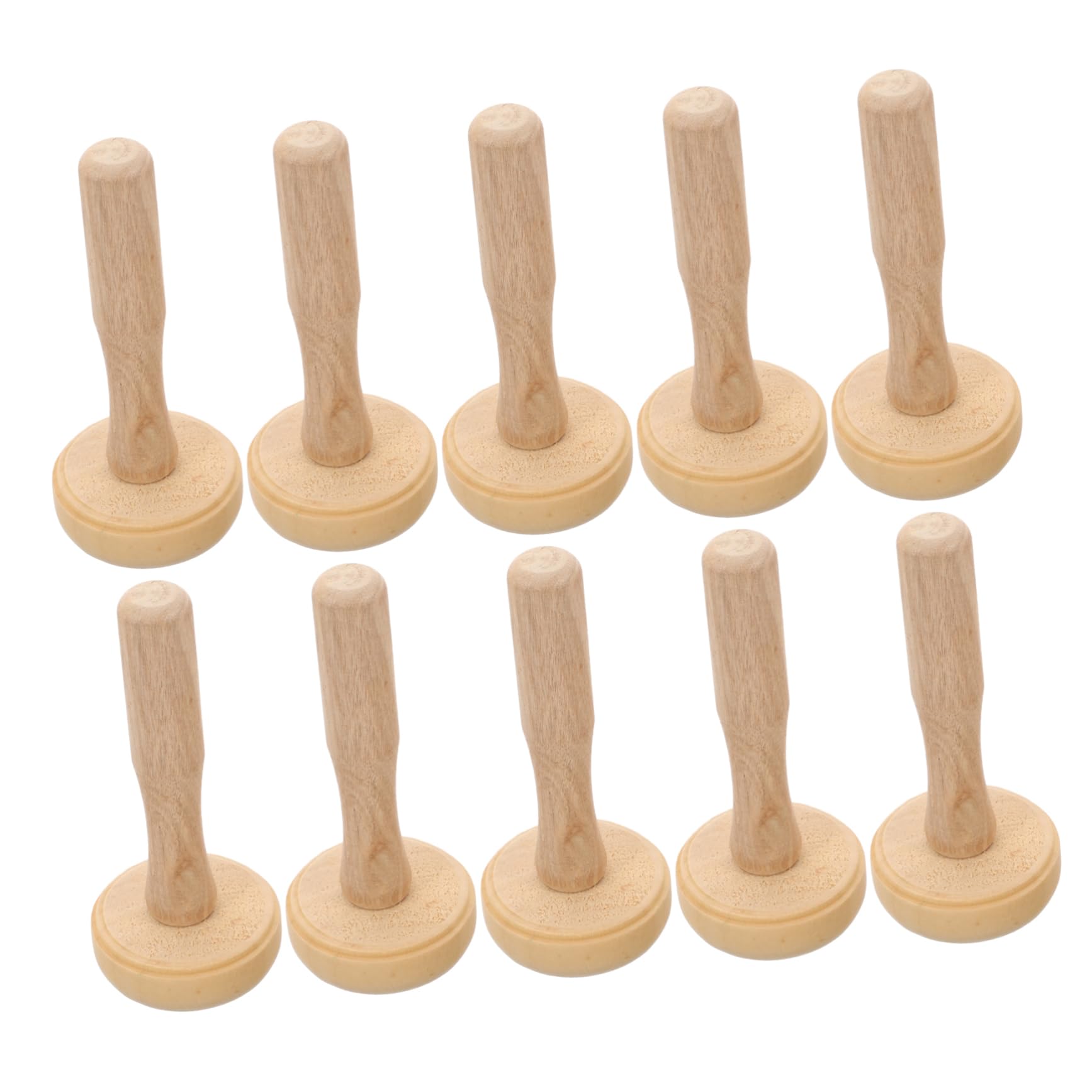 Beatifufu 10pcs Wood Ink Roller Art Rubbing Roller Printmaking Tool Baren Smooth Surface for DIY Painting Supplies