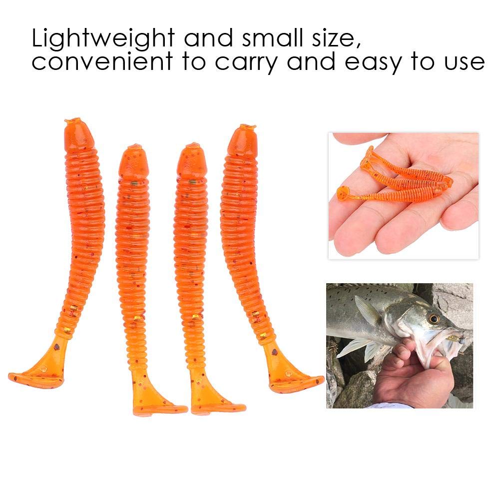 OriGlam Lot de 50 leurres en plastique souple pour pêche au