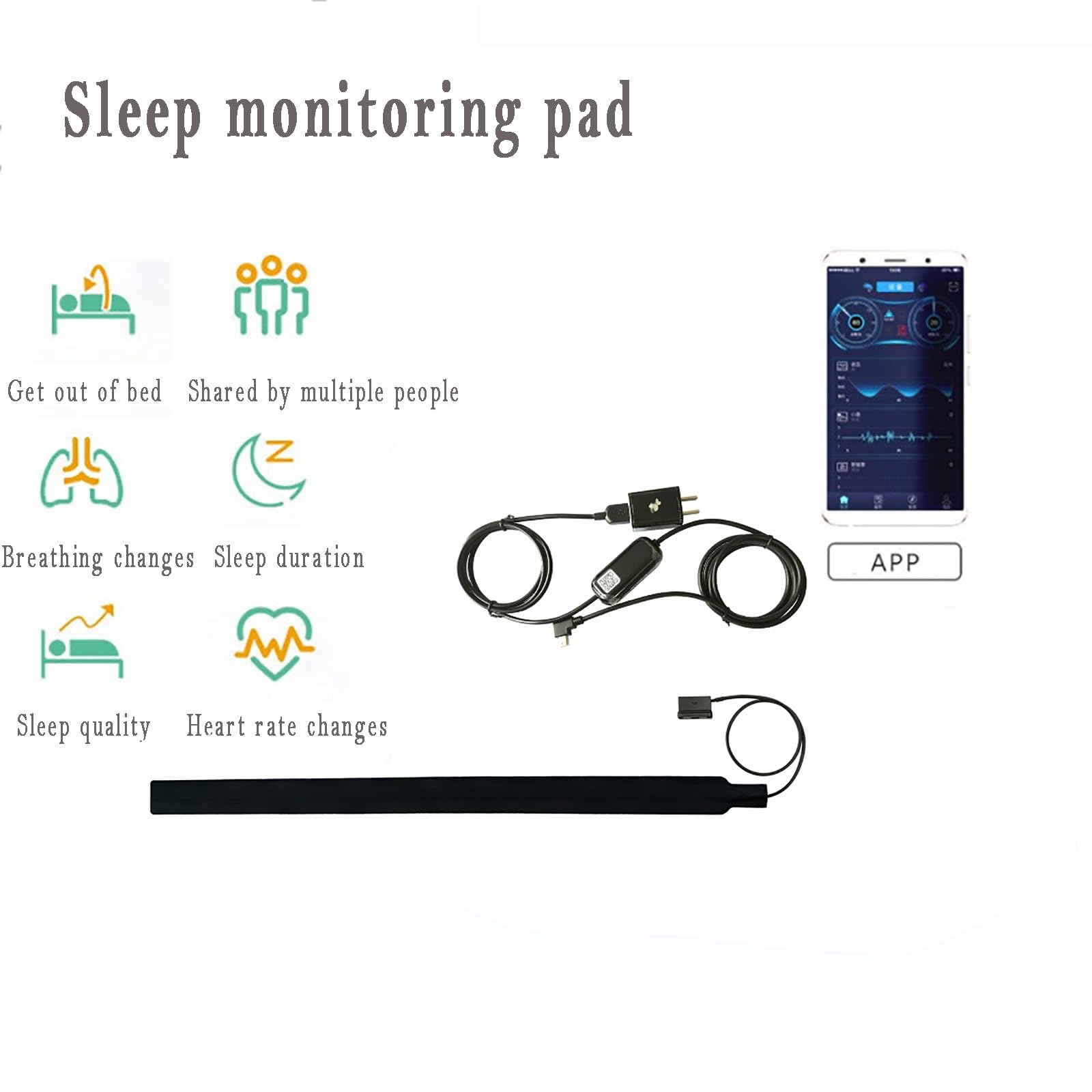 Ceinture De Surveillance du Sommeil pour Personnes Âgées, Coussin De Surveillance De La Santé De La Vie pour Les Maisons De Retraite, Analyse du Sommeil, Retournement, Détection De Mouvement