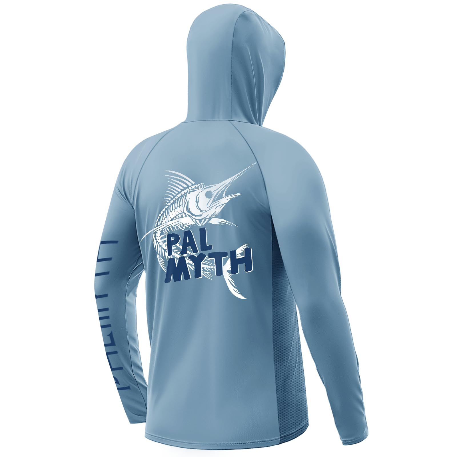 Palmyth Angel-Shirts für Herren, LSF 50+, Sonnenschutz-Kapuzenpullover, langärmelig, mit UV-belüftetem Halstuch