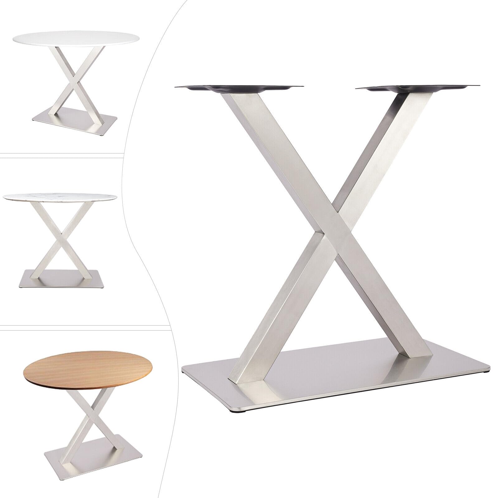 Telaio tavolo a gambe incrociate in acciaio 43x58x98 cm nero struttura tavolo a ragno | Leroy Merlin