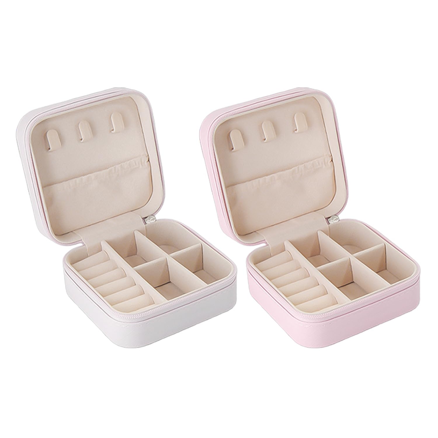 WUFGWBD 2 Pieces Girls Jewelry Box, Jewelry Storage Box, Jewelry Organizer Box, Travel Jewelry Box, Portable Jewelry Storage Box