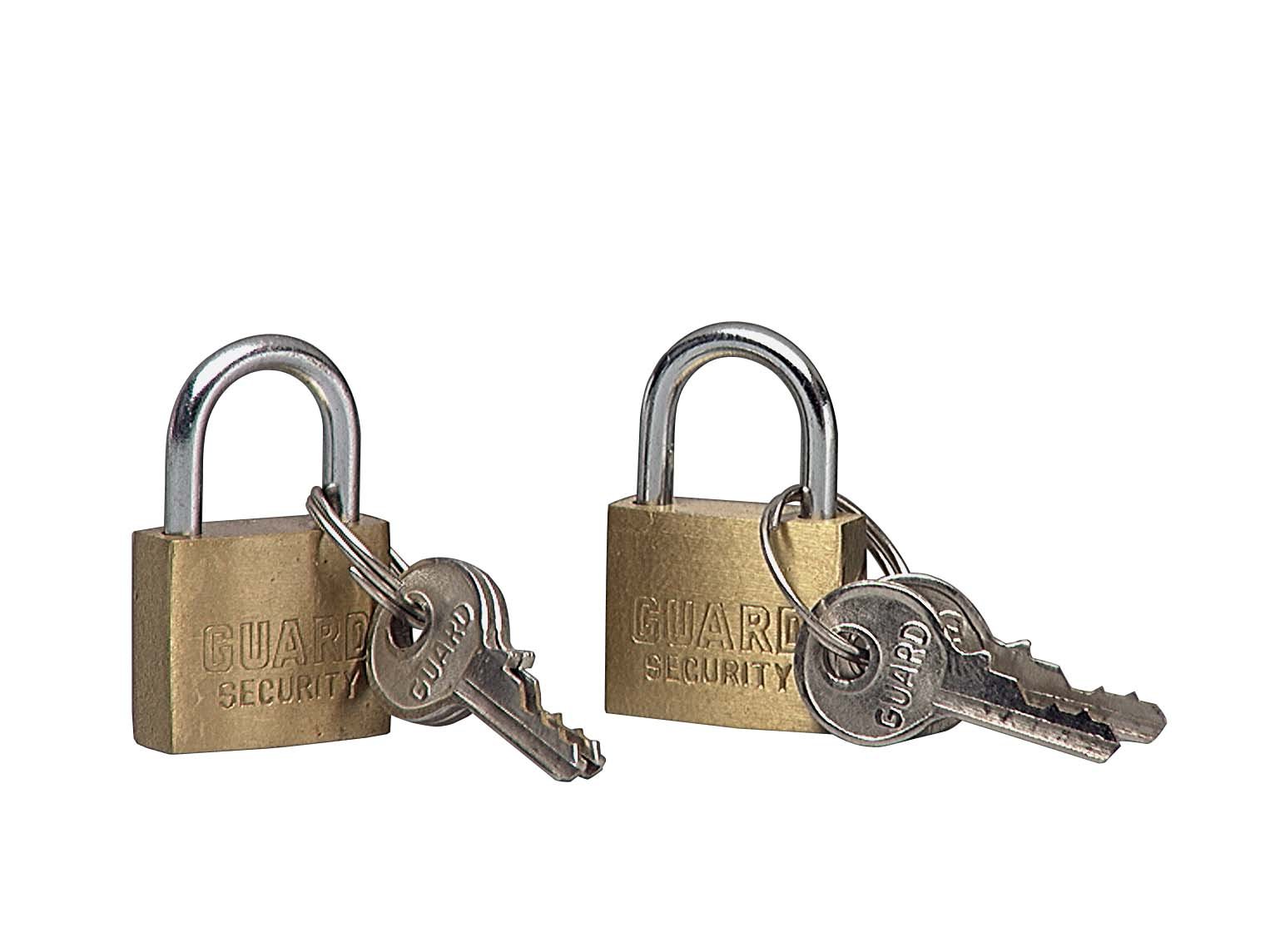 Guard Security 621X2 Solid Brass Padlock With 3/4-Inch Standard Shackle Keyed Alike, 2-Pack