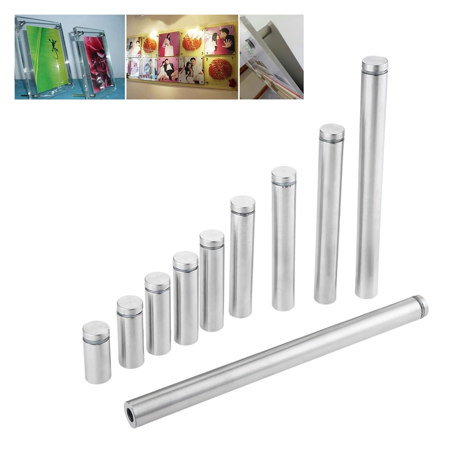 tornillos avellanados, 10 piezas/lote de separadores acero 19 mm for publicidad, pernos, clavos, tornillos fijación for carteles publicitarios, abrazaderas y sujetadores