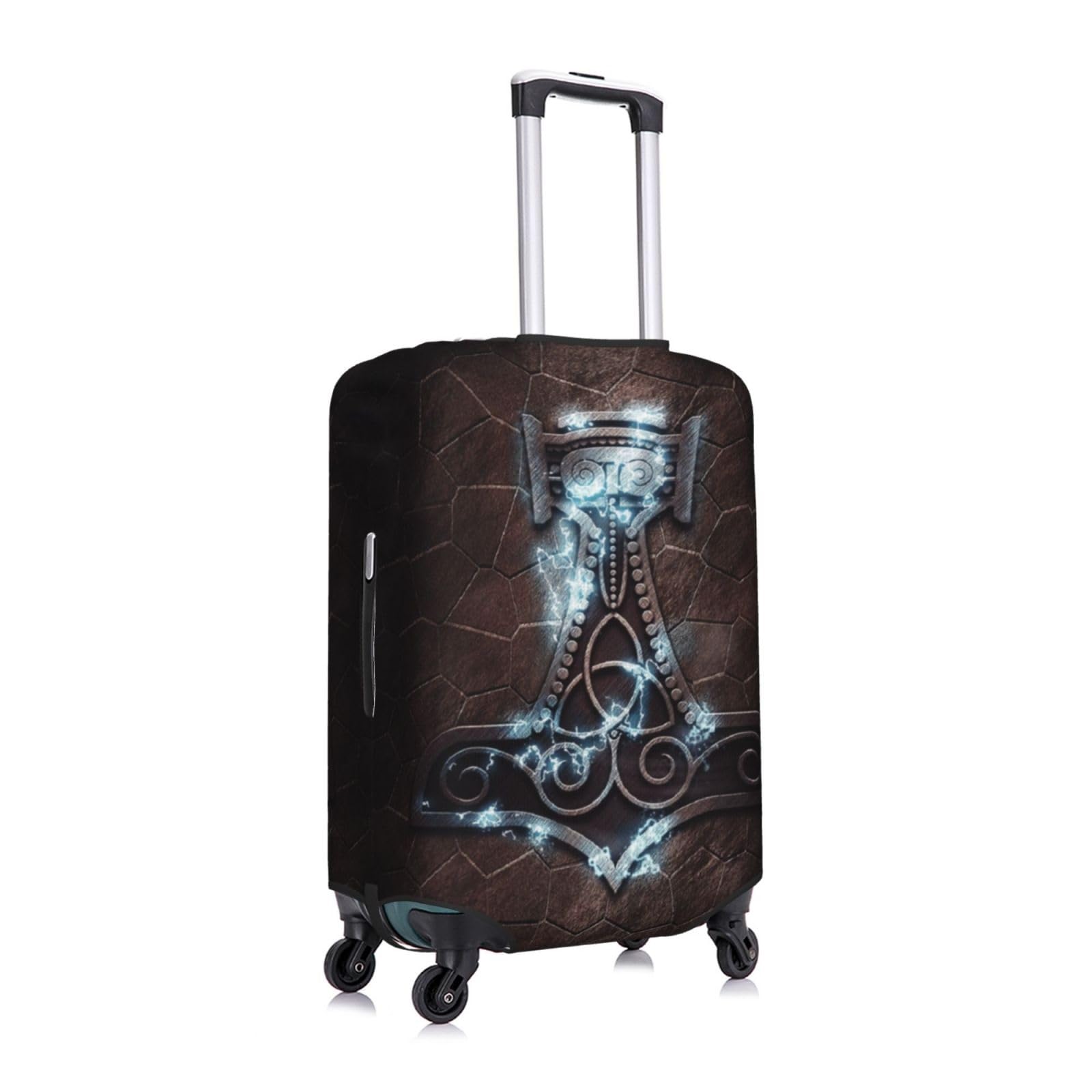 Funda de Equipaje Funda Protectora de Maletas Impermeable y Antiarañazos Imprimir Odín Vikingo Fundas de Viaje Antipolvo para Maletas para Equipaje de Ruedas(A33,XL)