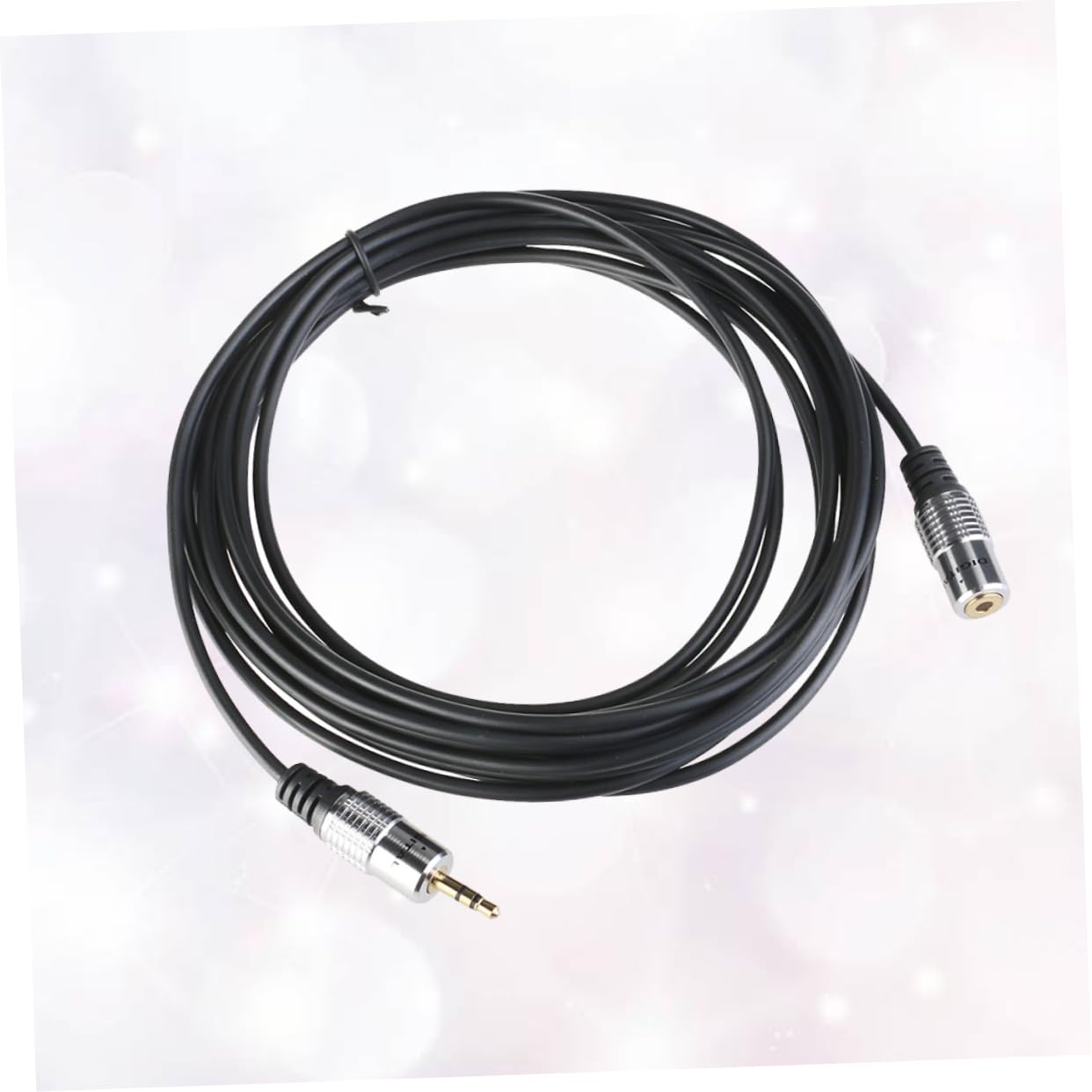 OSALADI 4pezzi Cavo Audio Stereo Maschio Femmina Alluminio Da Estensione Cuffie Per Compatibilità Metri Ottima Qualità Del Suono e Bassa Perdita Di Segnale Nero