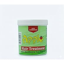 Apple Hair Cream Food for Hair 250g   Deep Conditioning Hair Treatment with Menthol & Tea Tree Oil   Intensive Repair, Moisturising & Invigorating Mask   Leaves Hair Soft, Healthy & Shiny