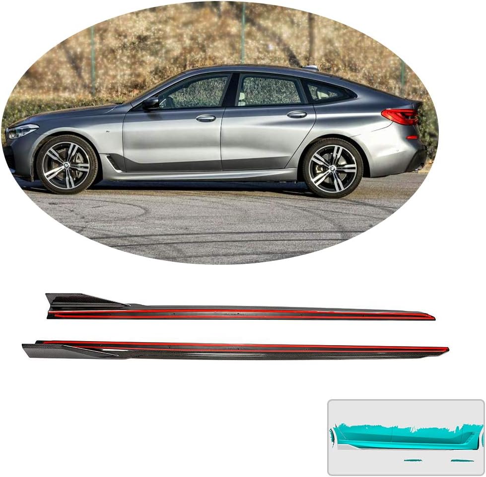 Side Skirts fits for BMW 6 Series G32 GT 630i 640I xDrive Gran Turismo Fastback M Sport 2017 2018 2019 Factory Outlet Carbon Fiber CF Under Door Rocker Panels Valance Extension Lip