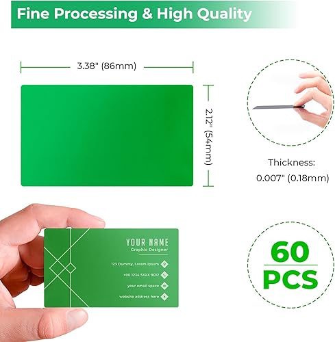 Miniatura 3 de xTool Selected Purple Metal Business Cards Laser Engraving Blanks 60 PCS Sublimation Metal Cards Aluminum Blanks for Engraving, DIY, Gift Cards,