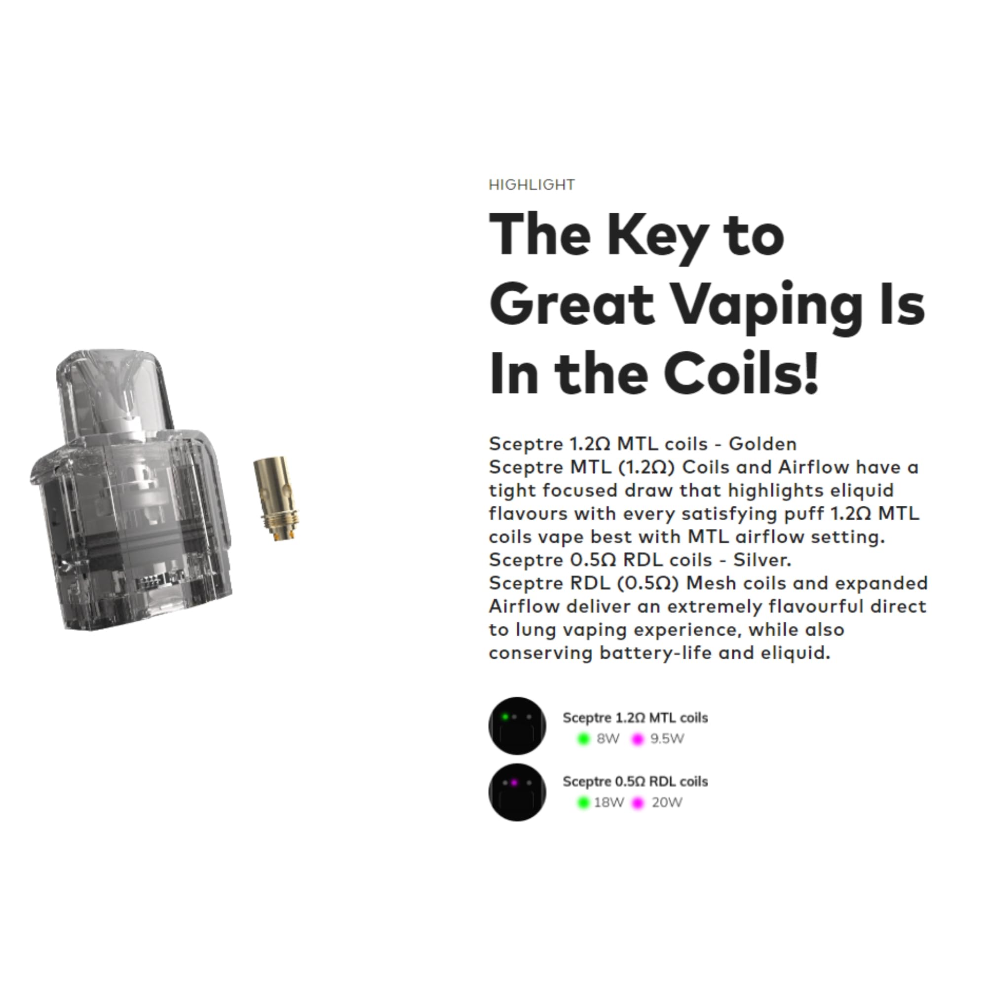 INNOKIN Sceptre Coils for Innokin Sceptre 2 Kit, Sceptre Kits, Sceptre Pods,  Sensis Kit, EQ FLTR