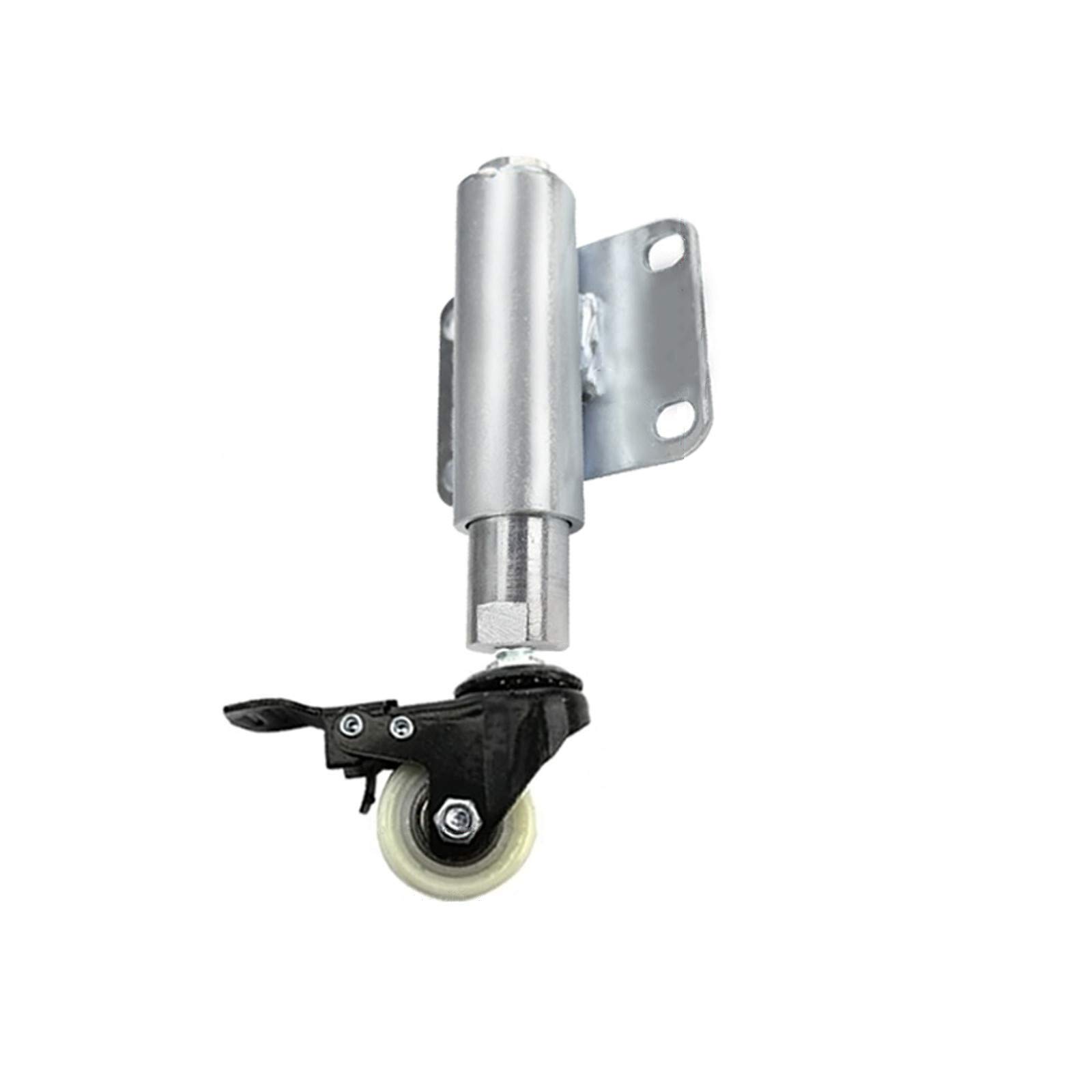 GBRJUYF Heavy Duty Spring Loaded Swivel Caster Wheels, 30mm for Furniture, Trolleys & Gates, 50kg Load Capacity, Durable Braked Castors for Easy Mobility