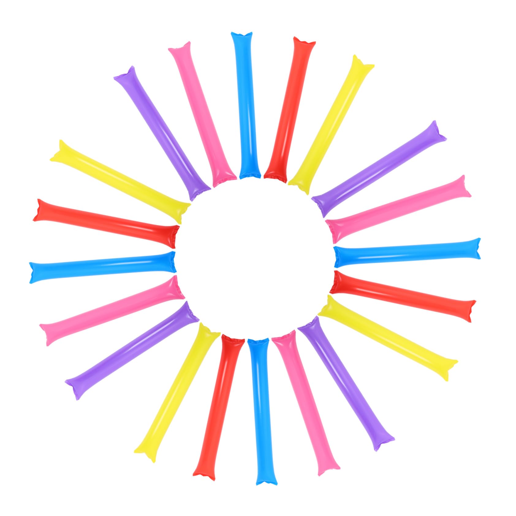 GOOHOCHY 30Pcs Inflatable Thunder Sticks Cheerleading Noisemakers for Sporting Events Parties Concerts Lightweight Boom Sticks for Team Spirit Fun Atmosphere