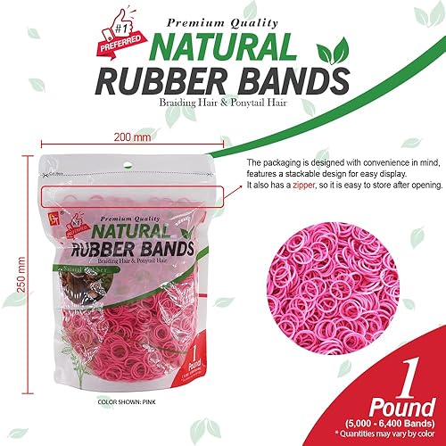 Vista 16 de Bandas de goma de 1 libra para el cabello, accesorios suaves y elásticos para el cabello, mini ligas elásticas para el cabello, bandas elásticas