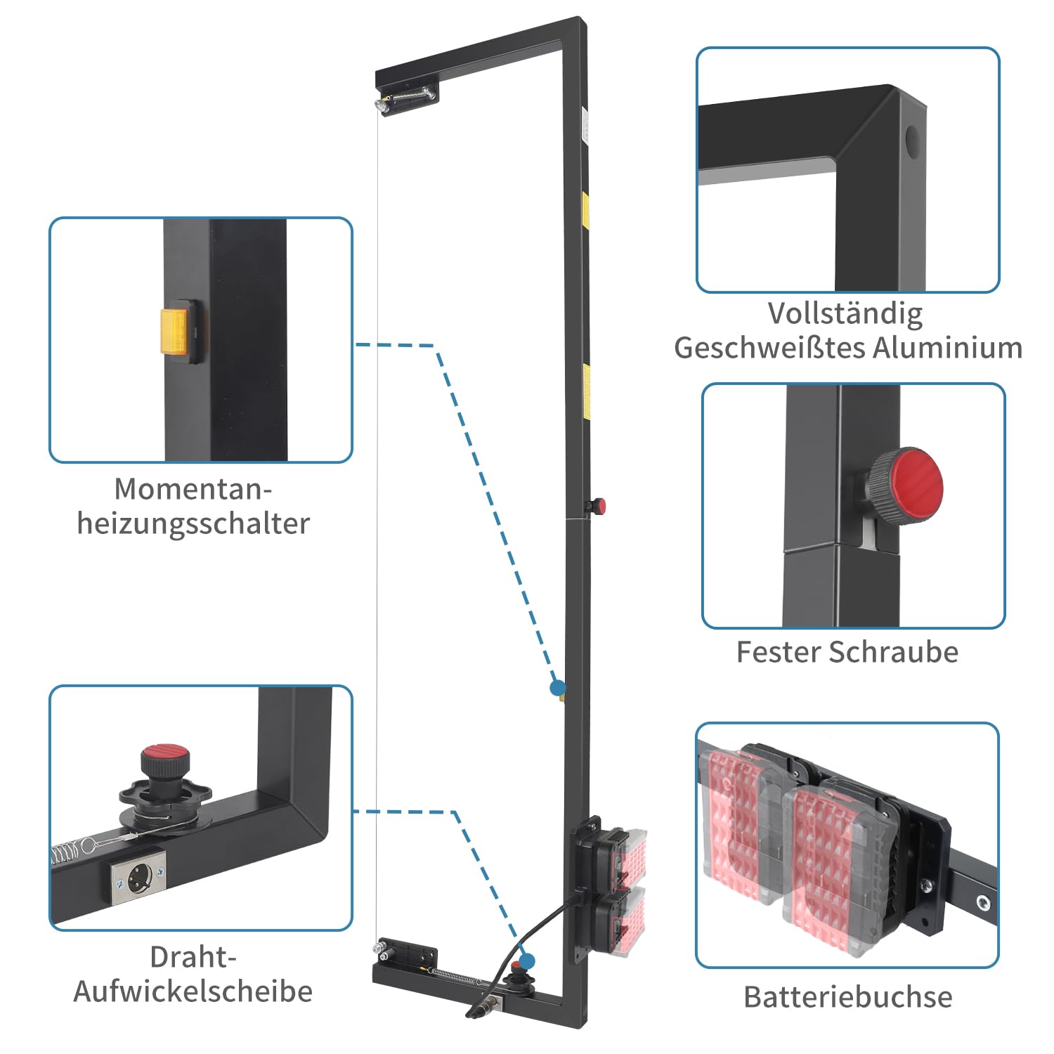 MINOVA Schnittlänge 1.360 mm | Styroporschneider - Styrobow - Handschneidebügel mit BOS Batteriekonverter(ohne BOS AKKU)