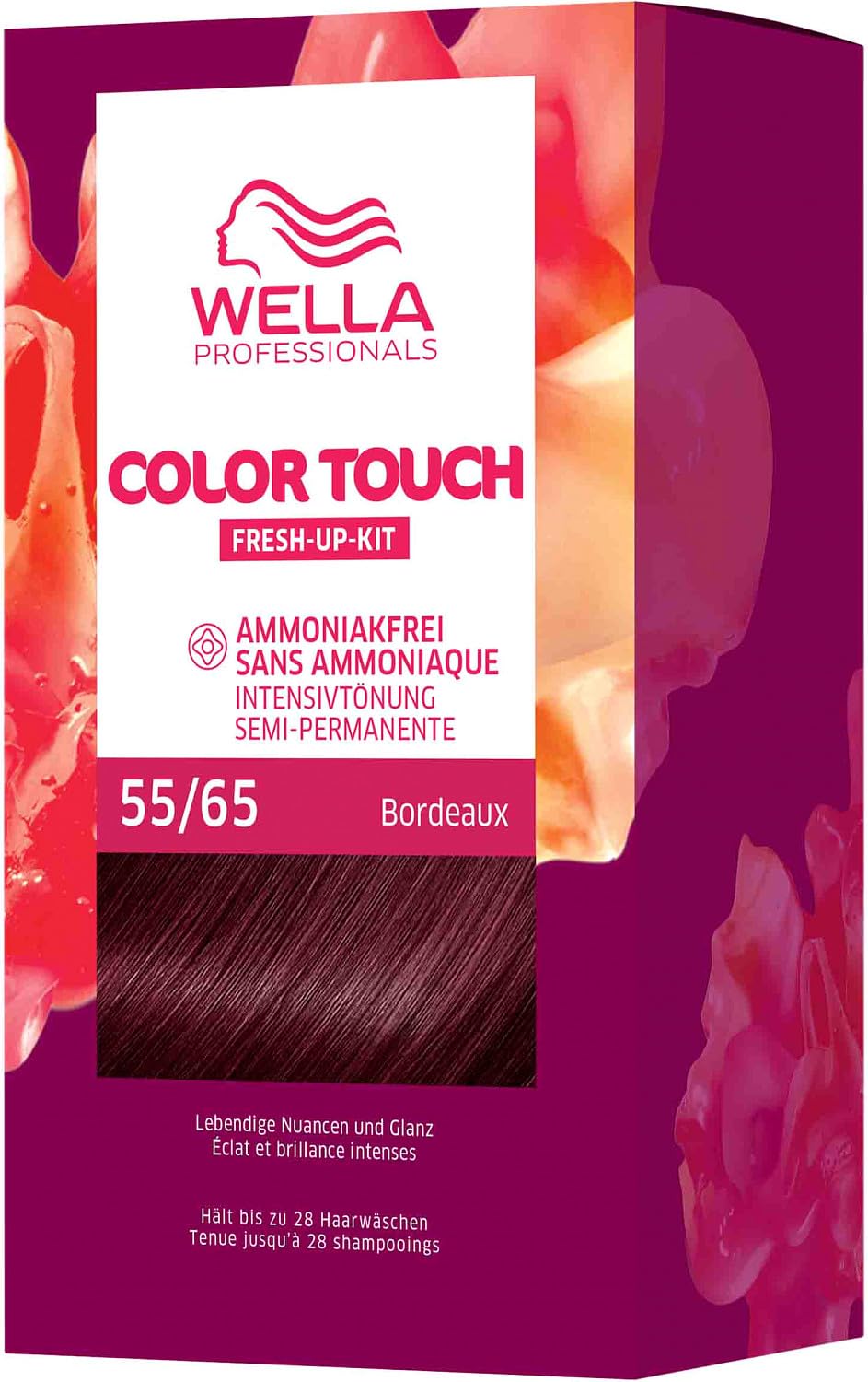 Wella Professionals Color Touch - Bordeaux Color Touch Fresh-Up-Kit - 55/65 Kit Colore Semipermanente Viola Chiaro Intenso Viola Mogano Marrone - Castano Chiaro Viola Mogano Marrone Mogano Intenso - 4