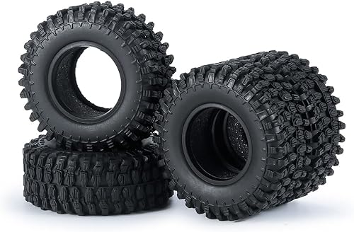 4 neumáticos para orugas de 1.0 pulgadas, neumáticos de goma para 1/24 axial SCX24 90081 AXI00001 AXI0002 AXI0005 AXI0006 RC Crawler Car (1.969 in)