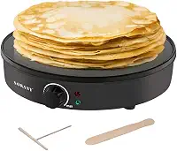 Máquina de Crepe Panqueca Elétrica Omelete Grelha Chapa Tapioca (110V)