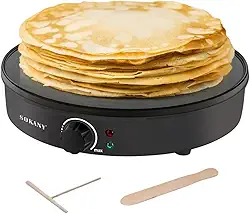 Máquina de Crepe Panqueca Elétrica Omelete Grelha Chapa Tapioca (110V)
