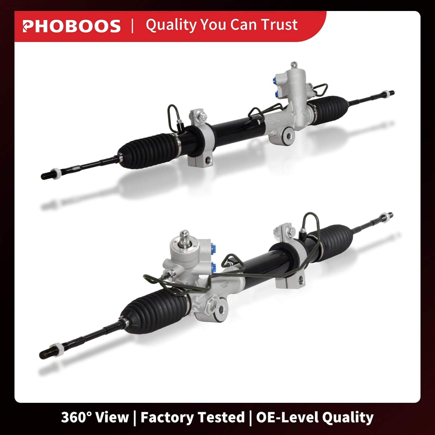 PHOBOOS Hydraulic Power Steering Rack and Pinion Assembly Compatible with Nissan Murano 2005-2007 V6 3.5L, New Unit, Leak Resistance, Direct Fit, Ref.26-3040