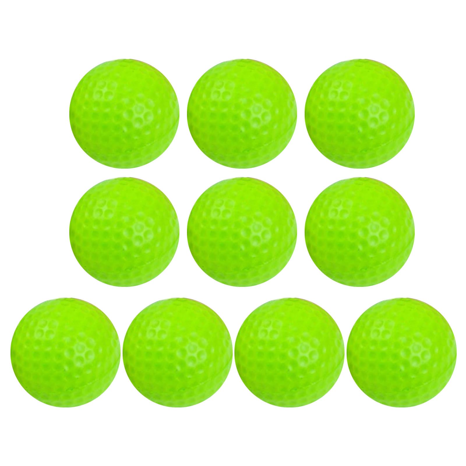 10Pcs Foams Golf Ball PU Practice Realistic Feel Long Lasting Limited Flight Practice for Backyard Pu Foams Golf Soft Golfs