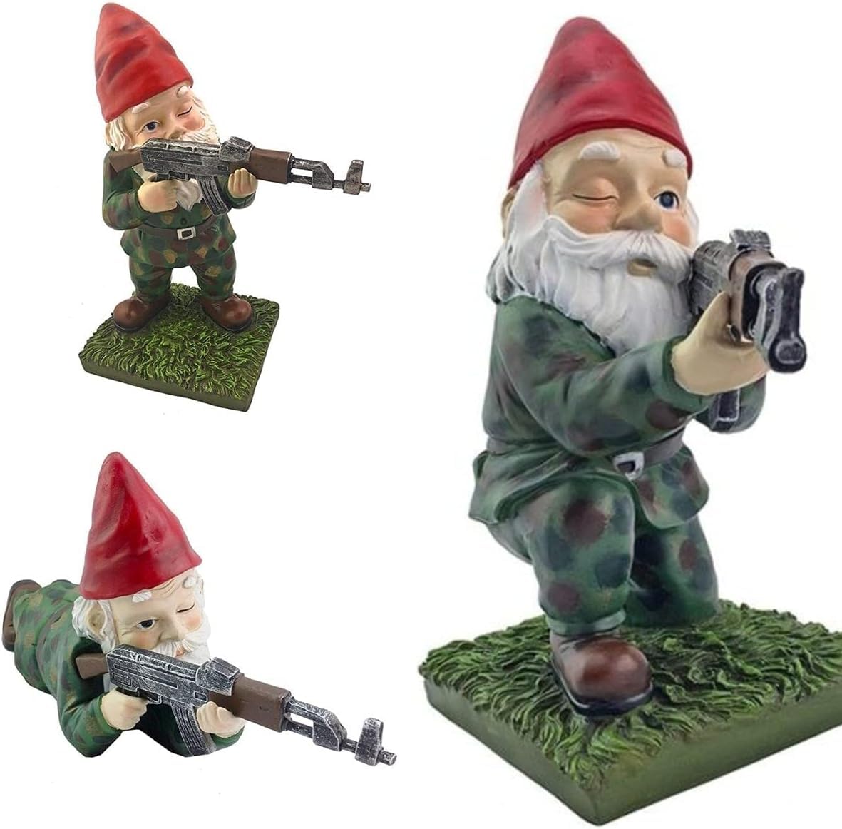 Garden Gnomes Statue, Military Garden Gnomes, Funny Army Gnomes,Gnomes Garden Decorations
