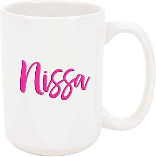 Nissa Taza de café – Taza de cerámica personalizada con nombre, taza personalizada, regalo personalizado de cumpleaños/Navidad, regalo de