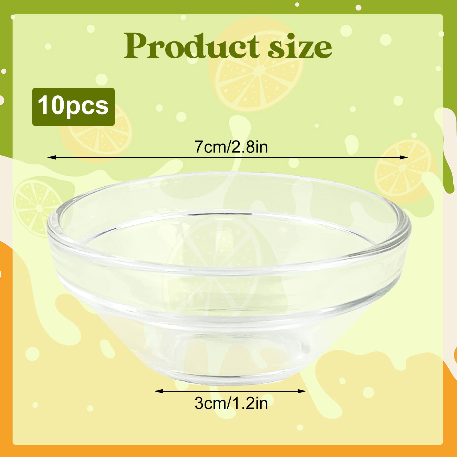 Mini-Glasschalen, 10 Stück, 7,6 Cm, Stapelbar – Für Dips, Gewürze, Vorbereitung