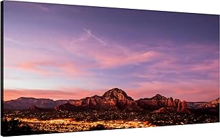Canvas Wall Art for Living Room Bedroom Sedona mountains viewed from Airport Arizona Big Large Wall Art Decor Framed Painting Wall Pictures Prints Artwork Office