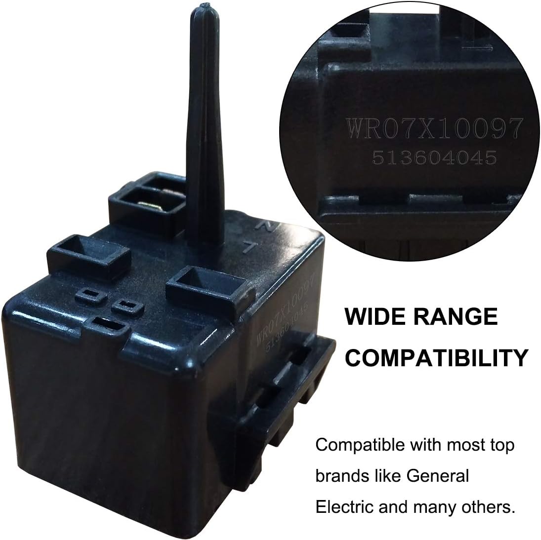 Ultra Durable WR07X10097 Start Device 513604045 Relay and Overload Assembly Refrigerators Replaces 1265640 AP4300623 PS1766101 - Exact Fit For GE Refrigerators -1 Year Warranty : Appliances