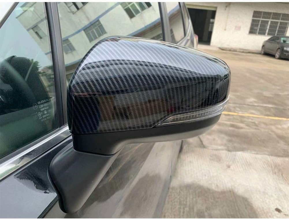 Beautost Fit for Subaru 2019 2020 2021 2022 2023 2024 Forester Rear View Mirror Side Molding Cover Trims Carbon Fiber Pattern