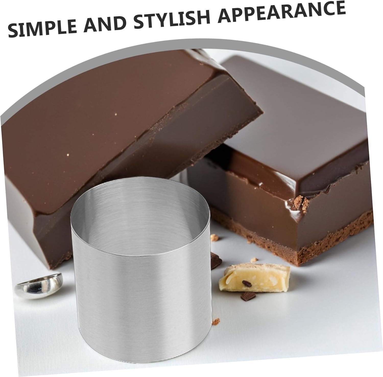 Ipetboom 12pcs Stainless Steel Mousse Baking Molds round Cake Rings 5x5x5cm for Creative Cake Making and Dessert Baking Home Kitchen