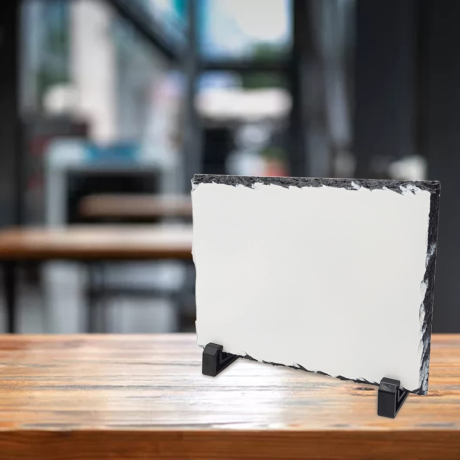 Marco De Fotos De Pizarra En Blanco Para Sublimación - 15x20 Cm, Con Soporte, Personalizable Con Transferencia De Calor