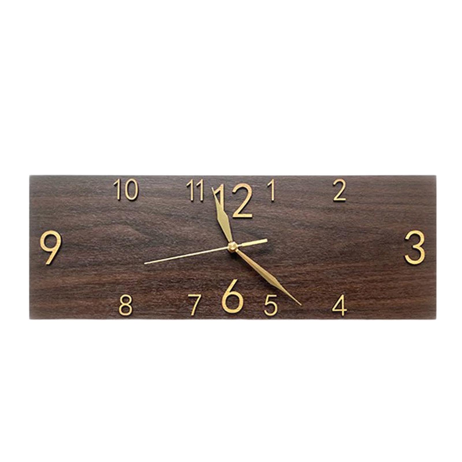 Horloge murale rustique pour habiller un grand mur vide de salon marron