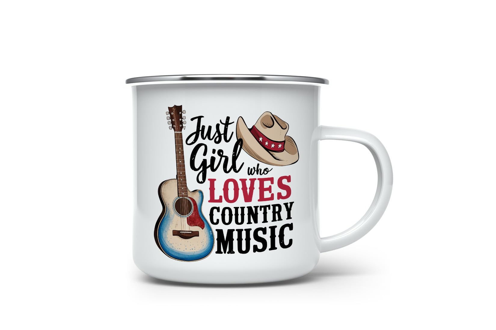 MAXIKIWI - Durable Enamel Coffee or Tea Camping Mug for Indoor Outdoor Use - Western Cowboy - 350ml โ image 1