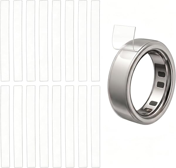 Seltureone 16 Pack Ring Cover for Oura Ring Gen 4/4 Ceramic/Gen 3 Skin Ring Protector, Scratch-Resistant Ultra Thin & Clear Invisible TPU Protective Film for Oura Ring 4 Cover - Clear (Size 5/6/7/8) - 1