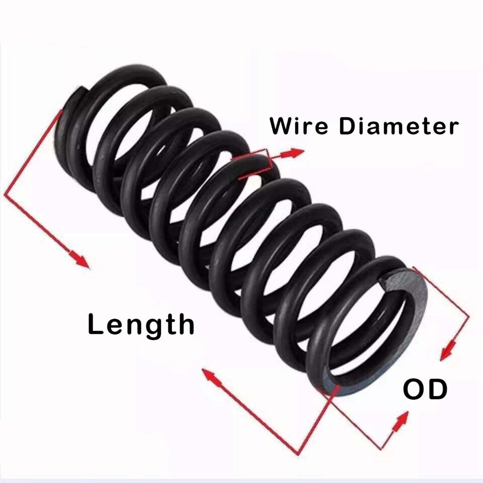 1Pcs molle di compressione in acciaio, 5mm diametro filo 55mm diametro esterno 300mm lunghezza