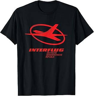 Interflug DDR Ossi Airline Aeroplane Vintage T-Shirt
